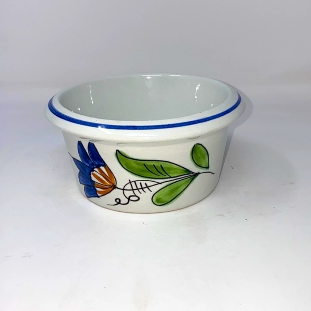 1970's Teleflora‎ Stoneware Bowl Handle Made In Italy